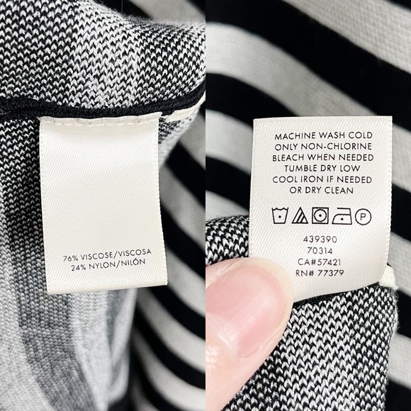 Ann Taylor Women’s Striped Cold Shoulder Peplum Top Small - Picture 11 of 12